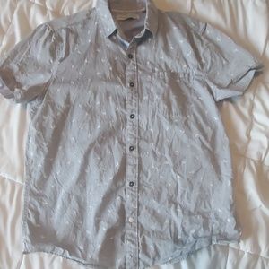 Grey button down